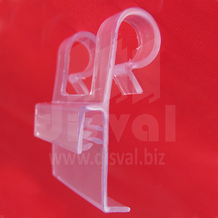 PR3353 - Porta-rótulos doble gancho para barandas.